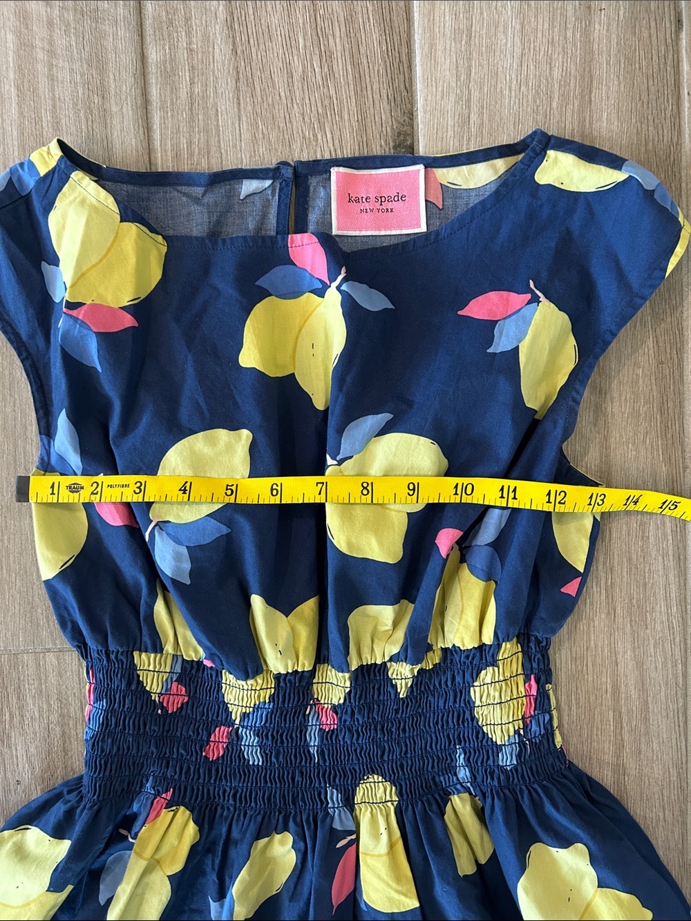kate spade Navy Dress with Yellow Lemon Print - Picture 3 of 7